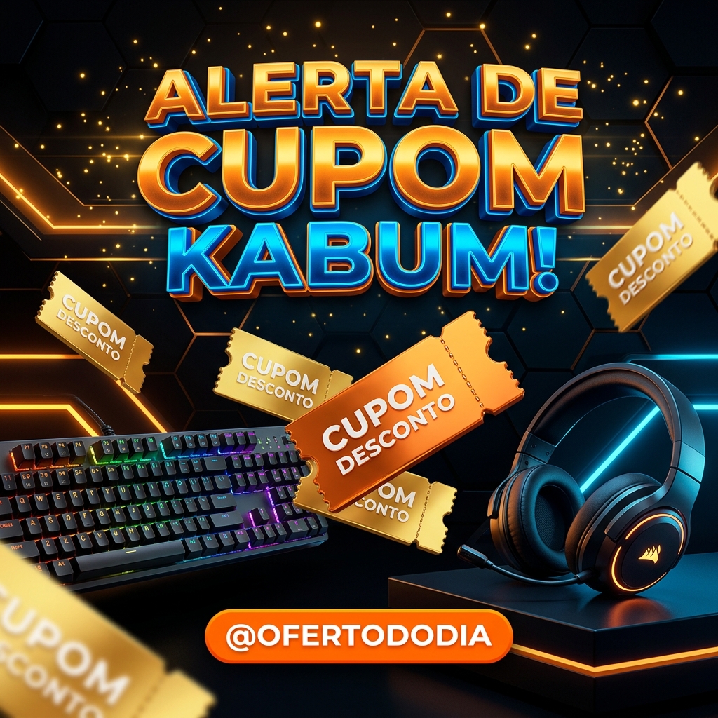 Arte de ofertas e cupons KaBuM!