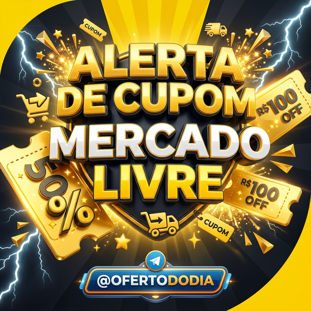 Arte de cupons e ofertas do Mercado Livre