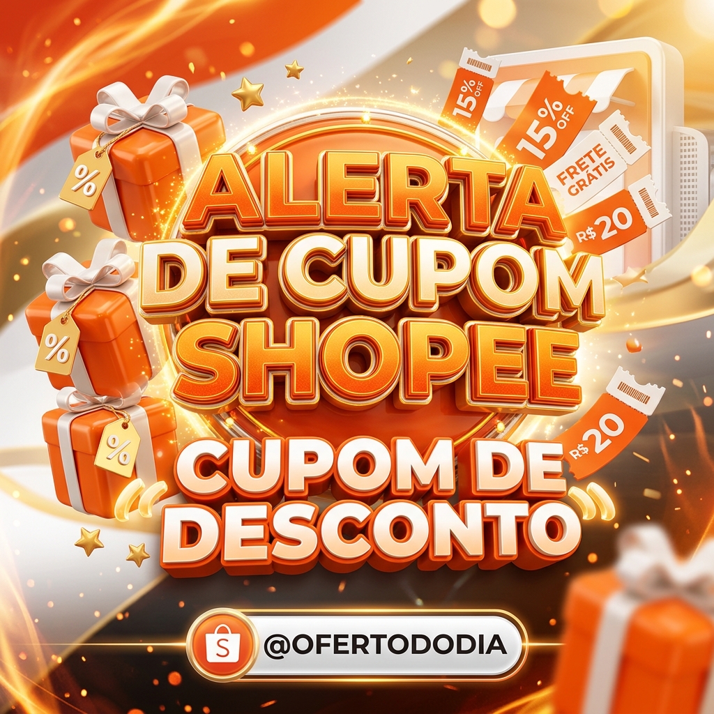Arte de cupons e ofertas da Shopee